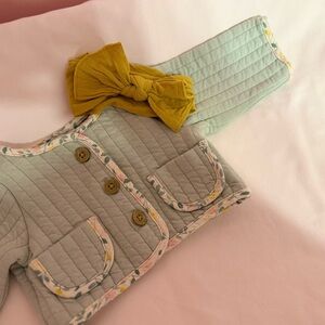 Baby Girl Quilted Jacket Size 0-3 Months